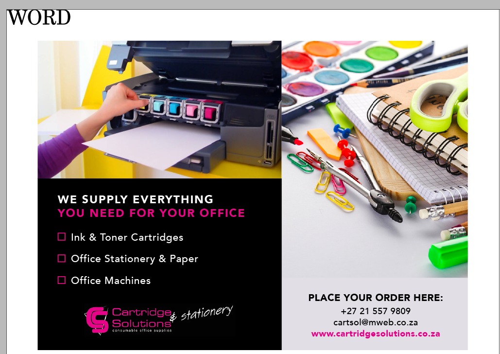 Cartridge & Stationery solutions Cape Town