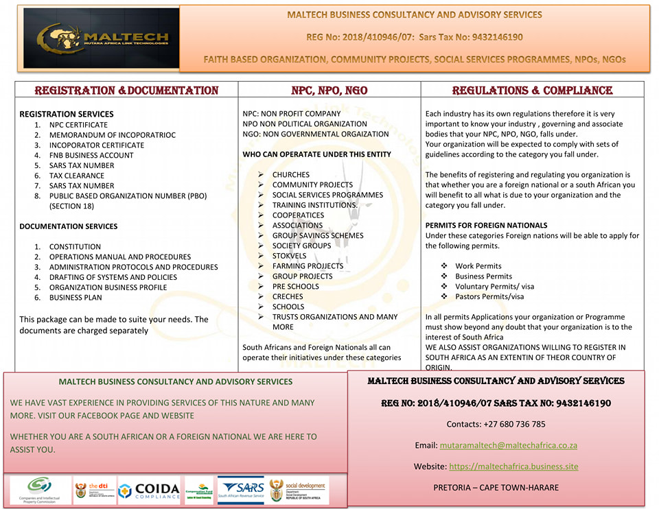 Maltech Business Consultancy and Advisory Services Pty Ltd Pretoria
